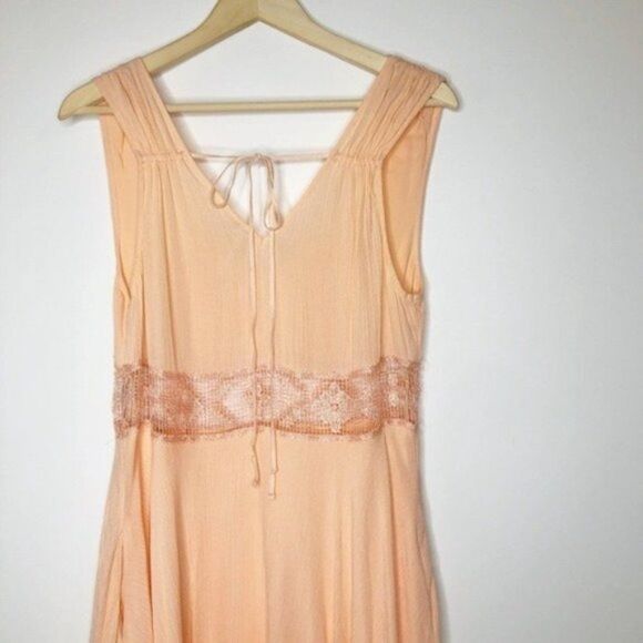 FREE PEOPLE Peach Cutout Mini Dress - Picture 8 of 10